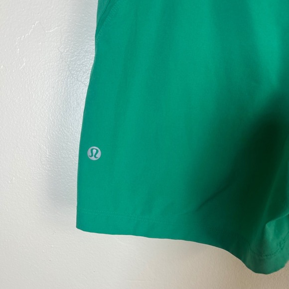Lululemon Mens Pace Breaker Short 5" Shorts Green Athletic Zip Pocket Size S - Picture 3 of 4
